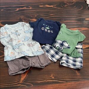 Carter's Light Blue Shark Print Baby Top